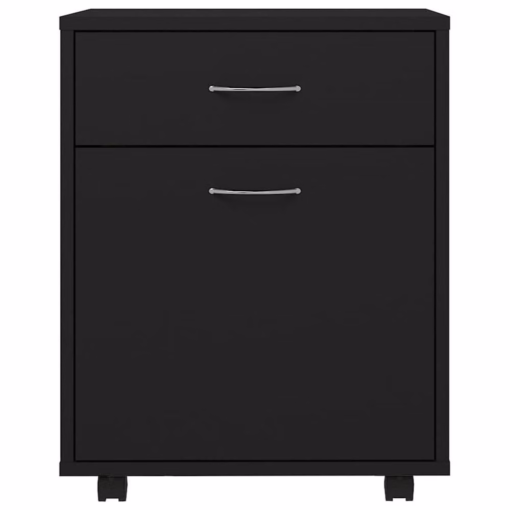 Berkfield Home Rolling Cabinet in Black, W/D/H: 45 x 38 x 54 cm – 3