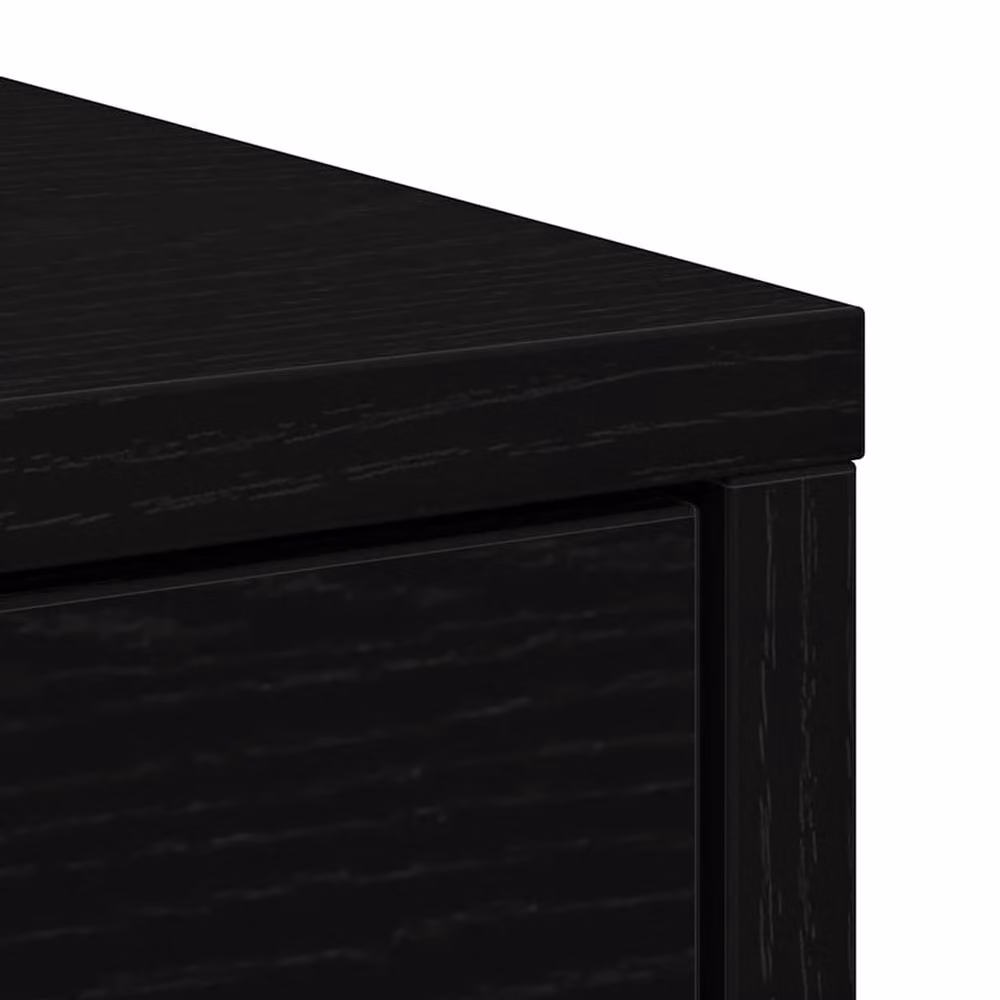 Berkfield Home Modern Sideboard with Drawers and Doors in Black Oak, W/D/H: 70.5 x 34 x 74.5 cm – 4