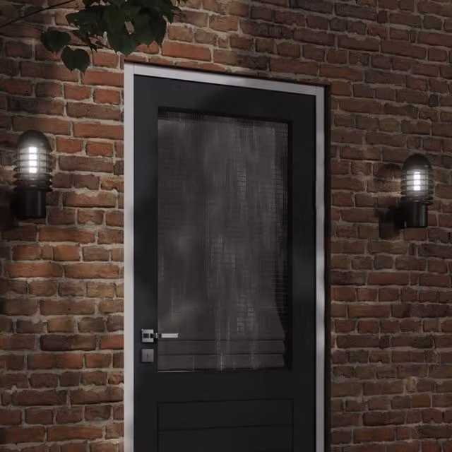 Berkfield Home Black Stainless Steel Outdoor Wall Lights, 2 Pack