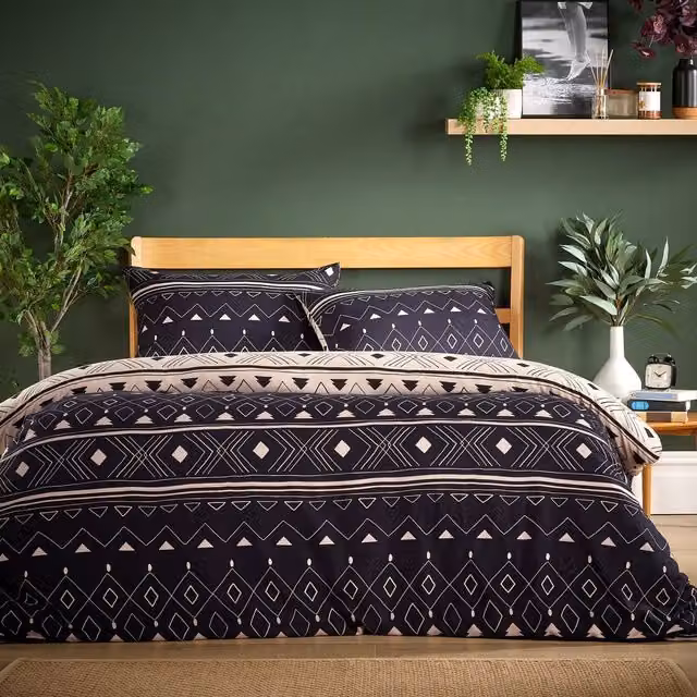 NewEdgeBlinds Black Flannel Duvet Cover, 90 x 200 cm