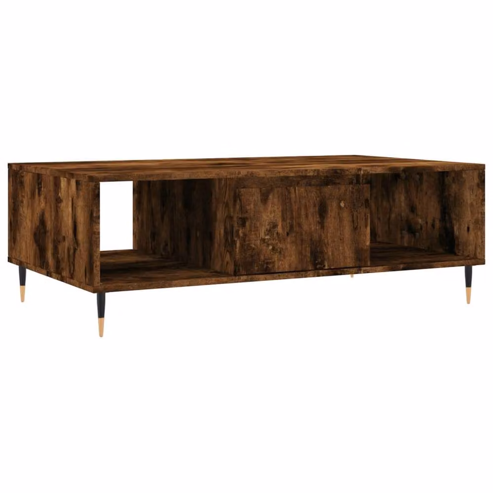 Berkfield Home Decorative Coffee Table in Smoked Oak Brown, W/D/H: 104 x 60 x 35 cm – 2