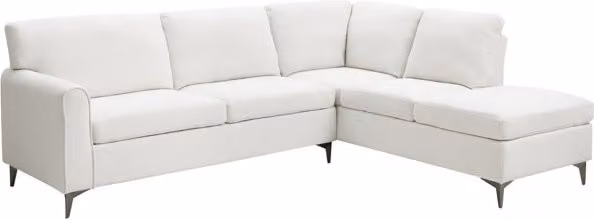 TGC Elise White Boucle Fabric Right Hand Corner Sofa