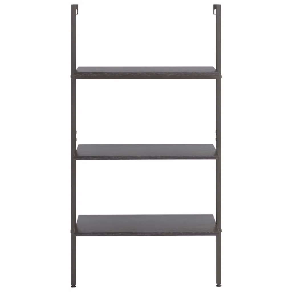 Berkfield Home 3-Tier Leaning Ladder Shelf in Black, W/D/H: 64 x 35 x 120.5 cm – 2