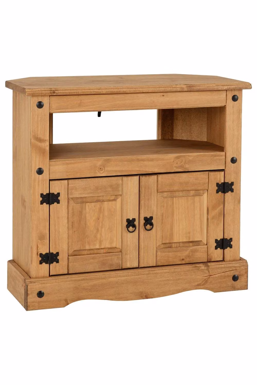 Seconique Corona Corner TV Cabinet in Brown Waxed Pine W/D/H: 78.5 x 43.0 x 85.0 cm – 3
