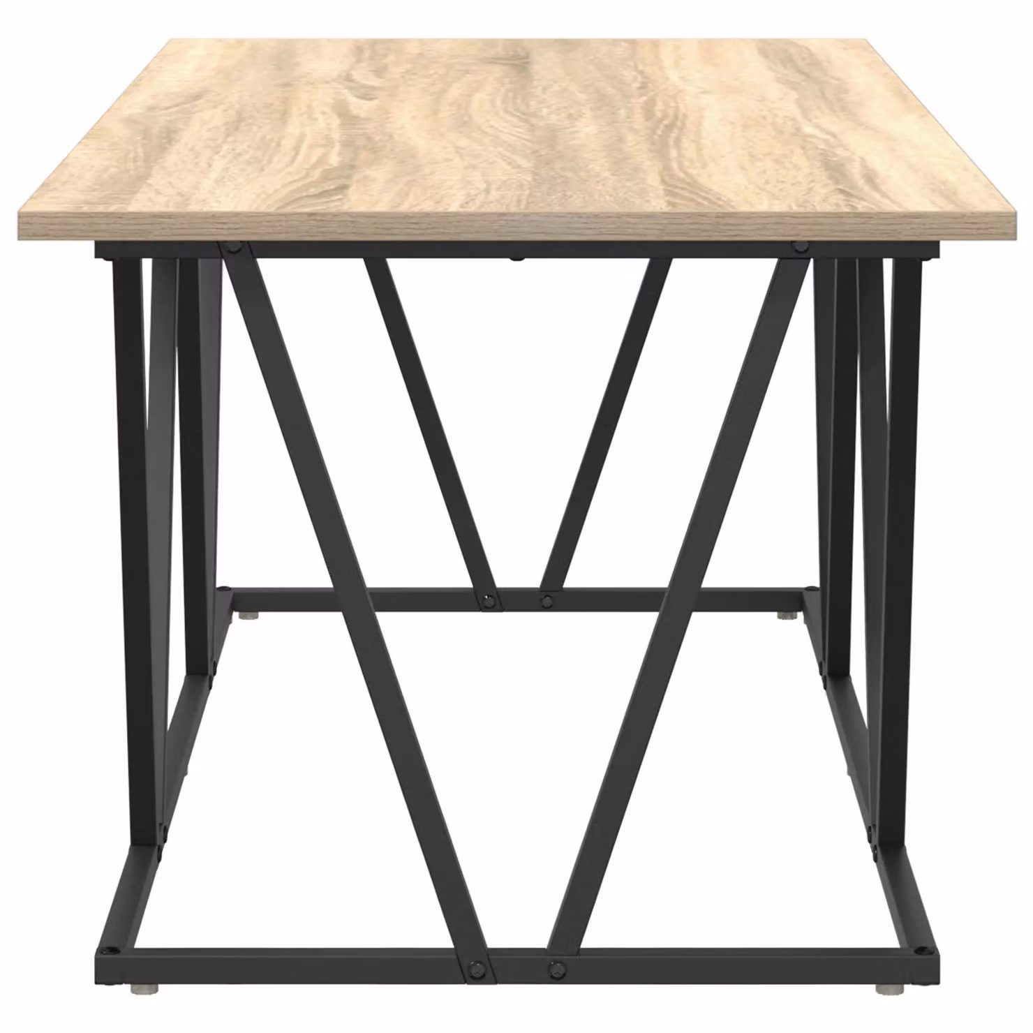 Berkfield Home Sonoma Oak Coffee Table in Brown and Black, W/D/H: 100 x 50 x 40 cm – 3