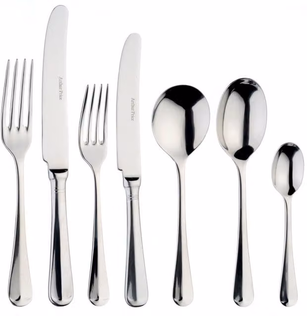 Arthur Price Rattail 58 Piece 8 Person Stainless Steel Cutlery Set in Silver with Case – 1