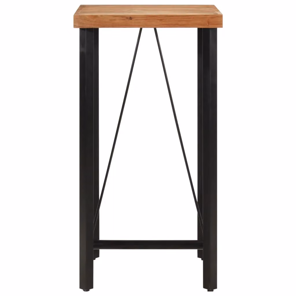 Berkfield Home Industrial Bar Table in Brown Acacia Wood and Iron, W/D/H: 55 x 55 x 107 cm – 2