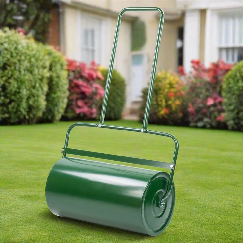 VOGREX Large Heavy Duty Garden Lawn Roller, 48L Green Barrel for Grass Seed and Sand – 2