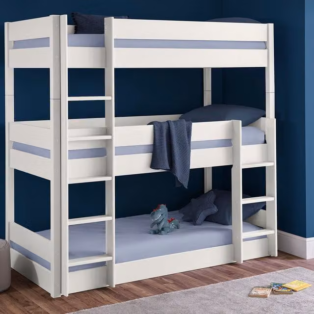 Julian Bowen Trio Triple Sleeper Bunk Bed in White