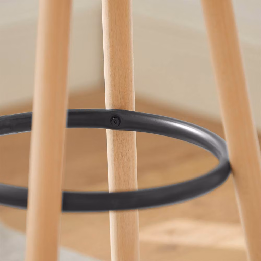 SoBuy Modern Bar Stool with Gold Metal Seat and Black Wood Legs, W/D/H: 39 x 39 x 73 cm – 4