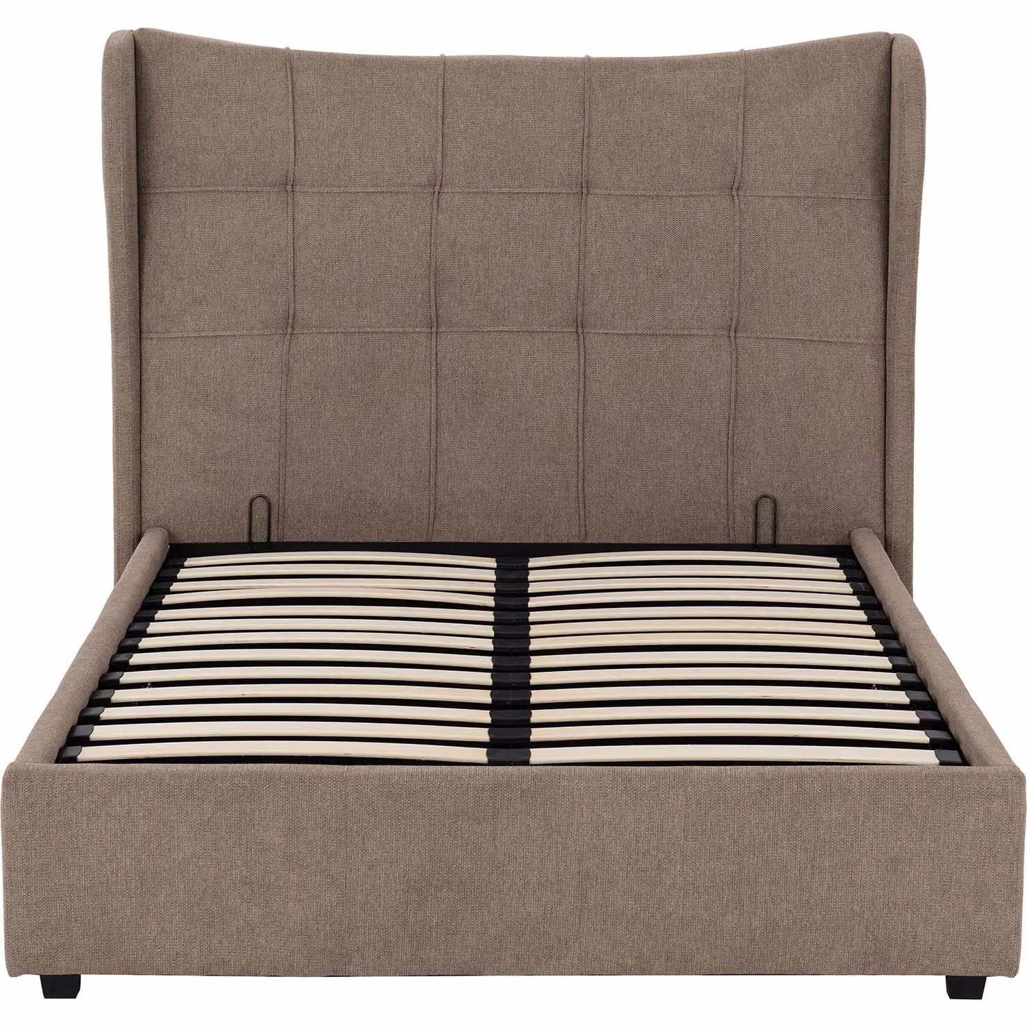 Seconique Verona Double Ottoman Bed in Brown with Upholstered Fabric Frame – 3