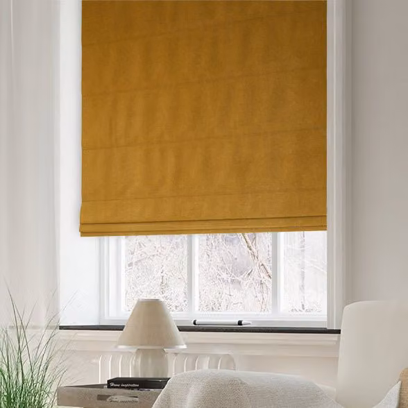 Terrys Clarence Gold Velvet Made to Measure Roman Blind