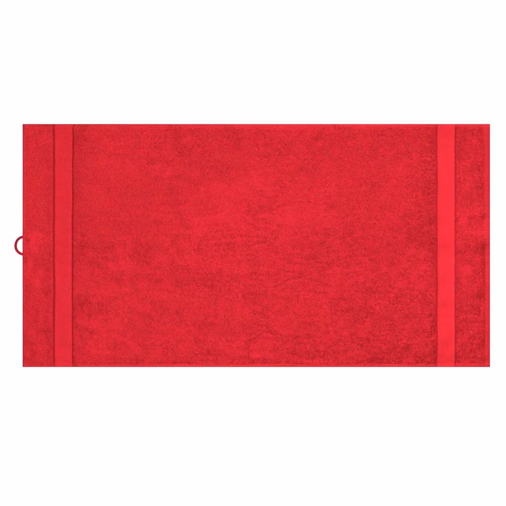 Myrtle Beach Red Cotton Terrycloth Hand Towel with Hanging Loop – 2