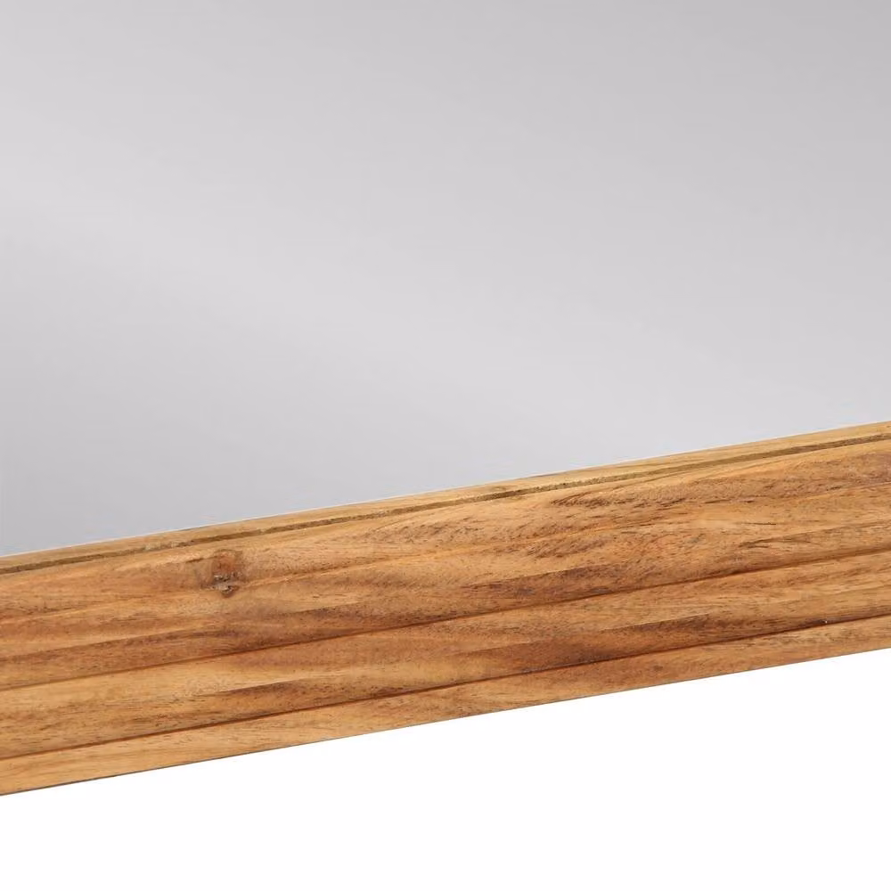 Berkfield Home Rectangular Wall Bathroom Mirror in Brown Solid Acacia Wood, W: 50 cm, H: 70 cm, D: 3 cm – 3