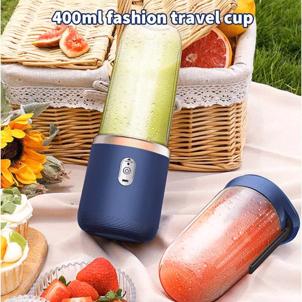 EONLION Portable Electric Juice Maker, 400ml, Blue – 4