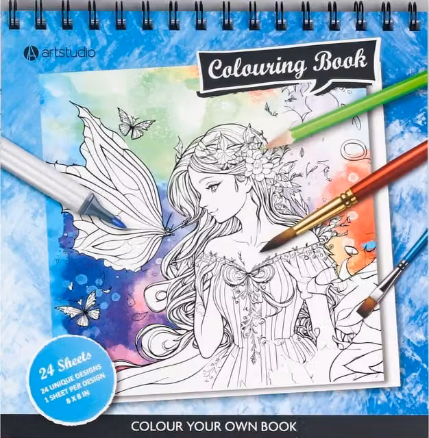 Art Studio Multicolour Spiral Bound Colouring Book for Adults