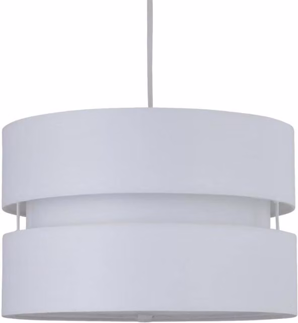First Choice Lighting White Layered Easy Fit Drum Lamp Shade