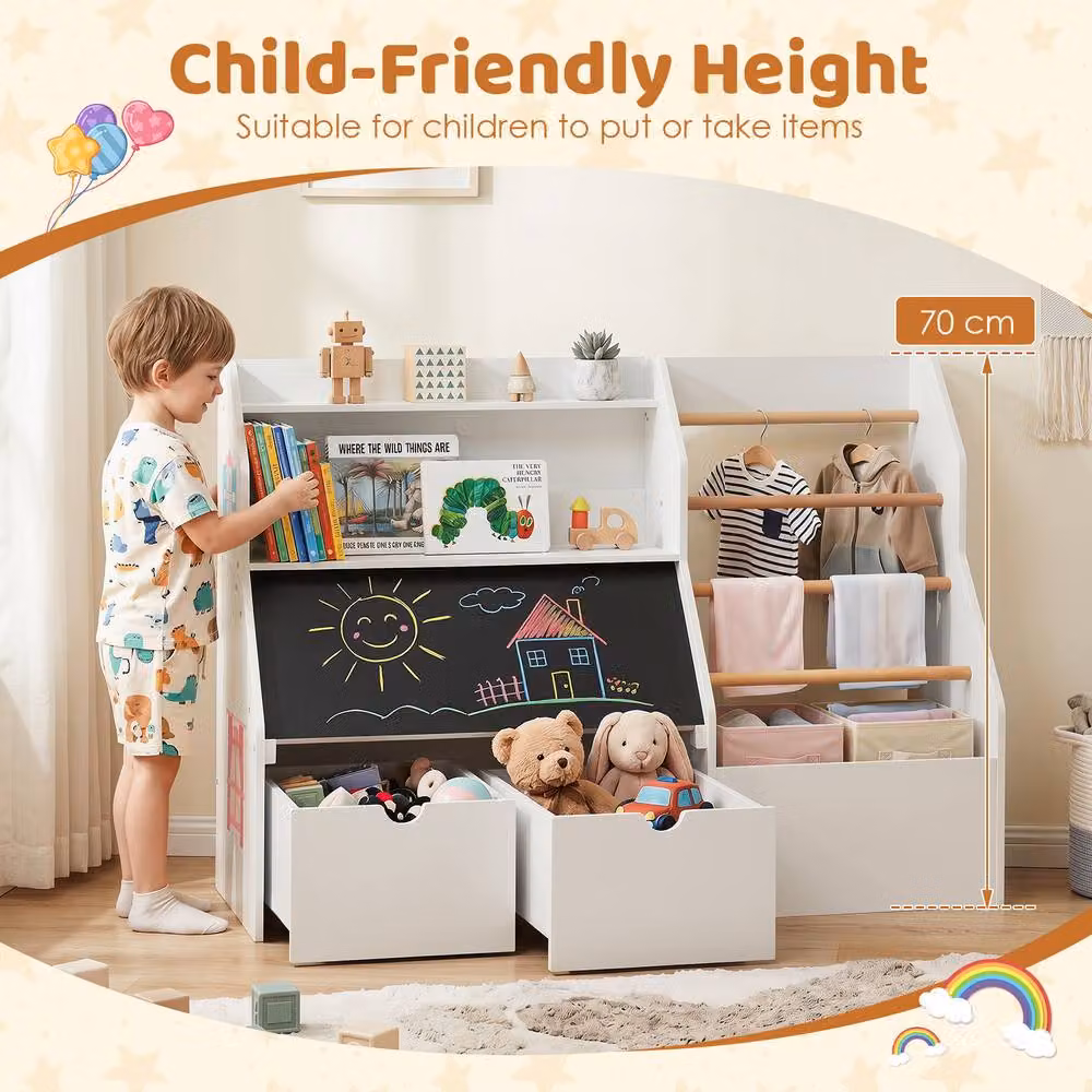 Costway Toy Storage Organizer in White – 3