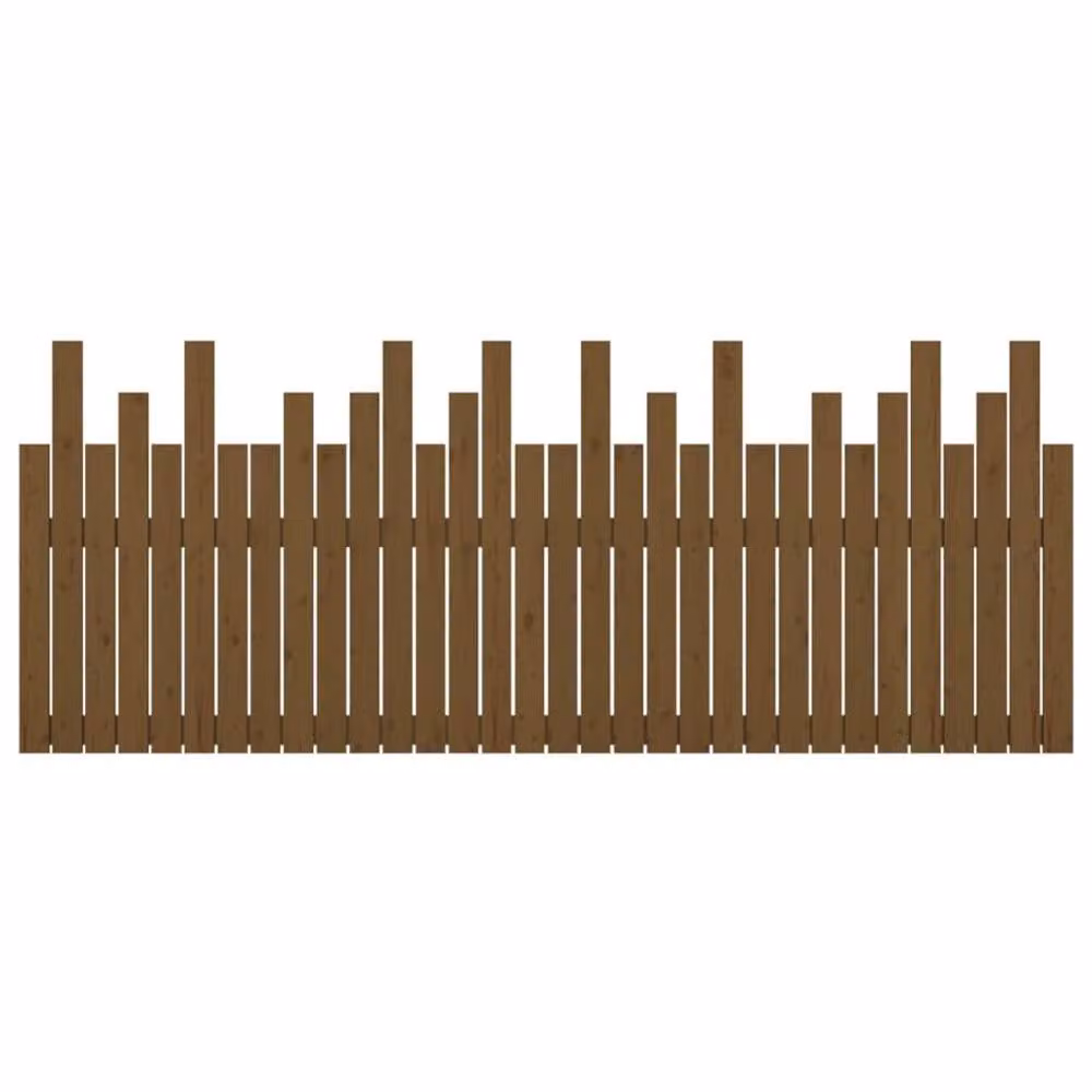 Berkfield Home Rustic Solid Wood Pine Wall Headboard in Honey Brown, W: 204 cm, D: 3 cm, H: 80 cm – 3