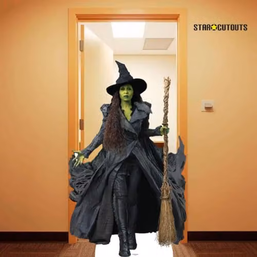 Star Cutouts Wicked For Good Elphaba Lifesize Cardboard Cutout, Green, Height: 159 cm – 2