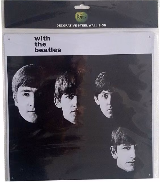The Beatles With The Beatles Album Cover Steel Plaque in Black, White and Multicolour, W/H: 30 x 30 cm