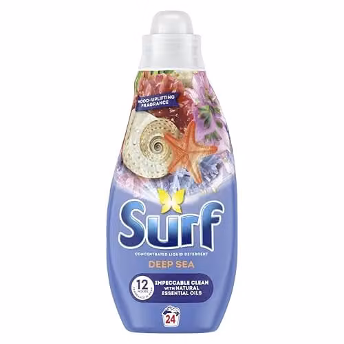 Surf Deep Sea Liquid Laundry Detergent with Essential Oils, 24 Washes, Blue