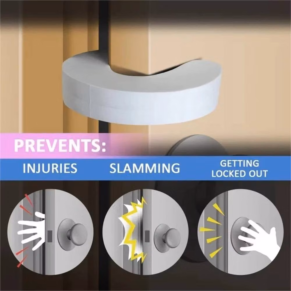 SPETLEK 6 Piece Anti-Pinch Door Stop Finger Guard Protector in White – 3