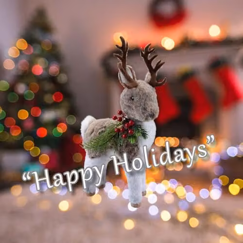 VFM e-Store Christmas Standing Deer Decoration in Grey and White, H 38 cm x W 10 cm x D 10 cm – 4