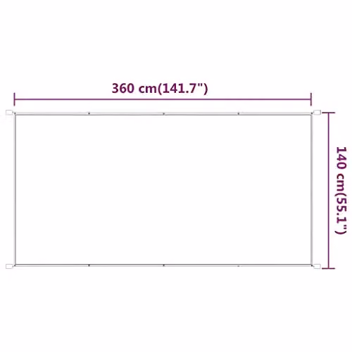 vidaXL Vertical Awning in Light Green, W/H: 360 x 140 cm, Polyester Fabric – 2