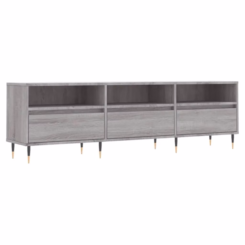 Berkfield Home TV Cabinet in Grey Sonoma, W/D/H: 150 x 30 x 44.5 cm – 2