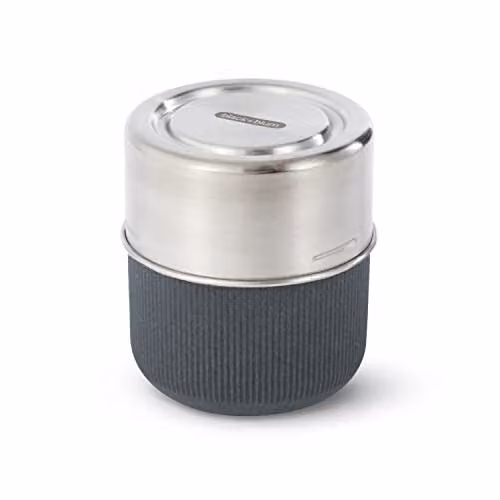 Black + Blum Glass Lunch Pot, 450ml, Slate Grey, Leakproof and Microwave Safe – 1