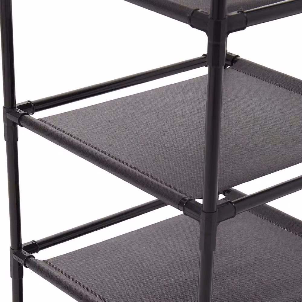 PAWNORA Tall 10-Shelf Shoe Rack for Boots and Storage in Black, W/D/H: 45.5 x 28 x 173 cm – 4