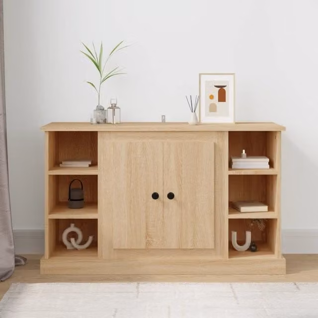 Berkfield Home Sonoma Oak Sideboard in Brown, W/D/H: 100 x 35.5 x 60 cm – 1