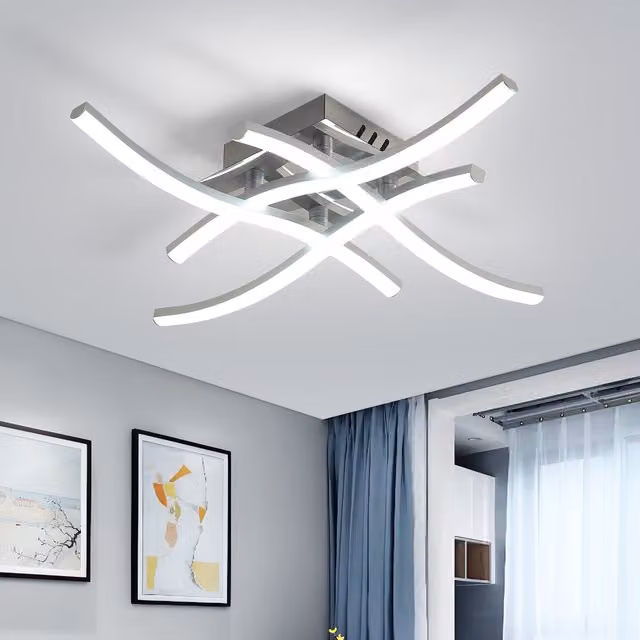 GOECO Modern Round LED Ceiling Mounted Downlight in Silver