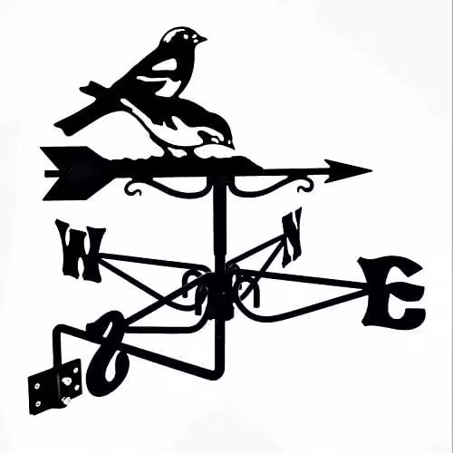 Espira Mini Chaffinches Weathervane in Black Metal – 2