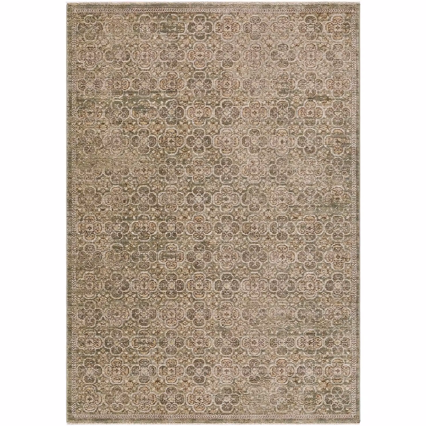 Livabliss Galey Alix Myrtle Avenue II Vintage Boho Living Room Rug in Brown, Green and Grey with Fringes, W: 200 cm, L: 275 cm – 2