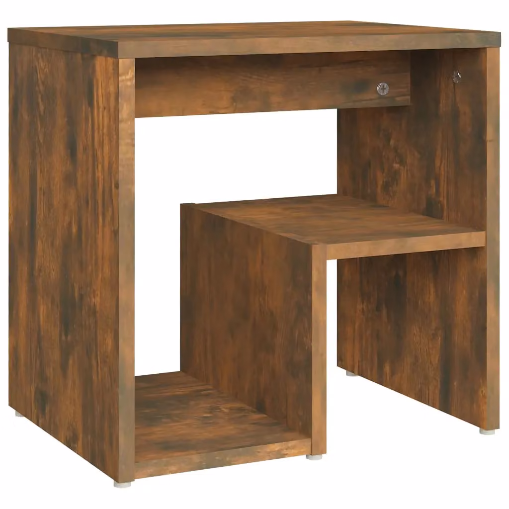 Berkfield Home Bed Cabinet in Smoked Oak Brown, W/D/H: 40 x 30 x 40 cm – 2
