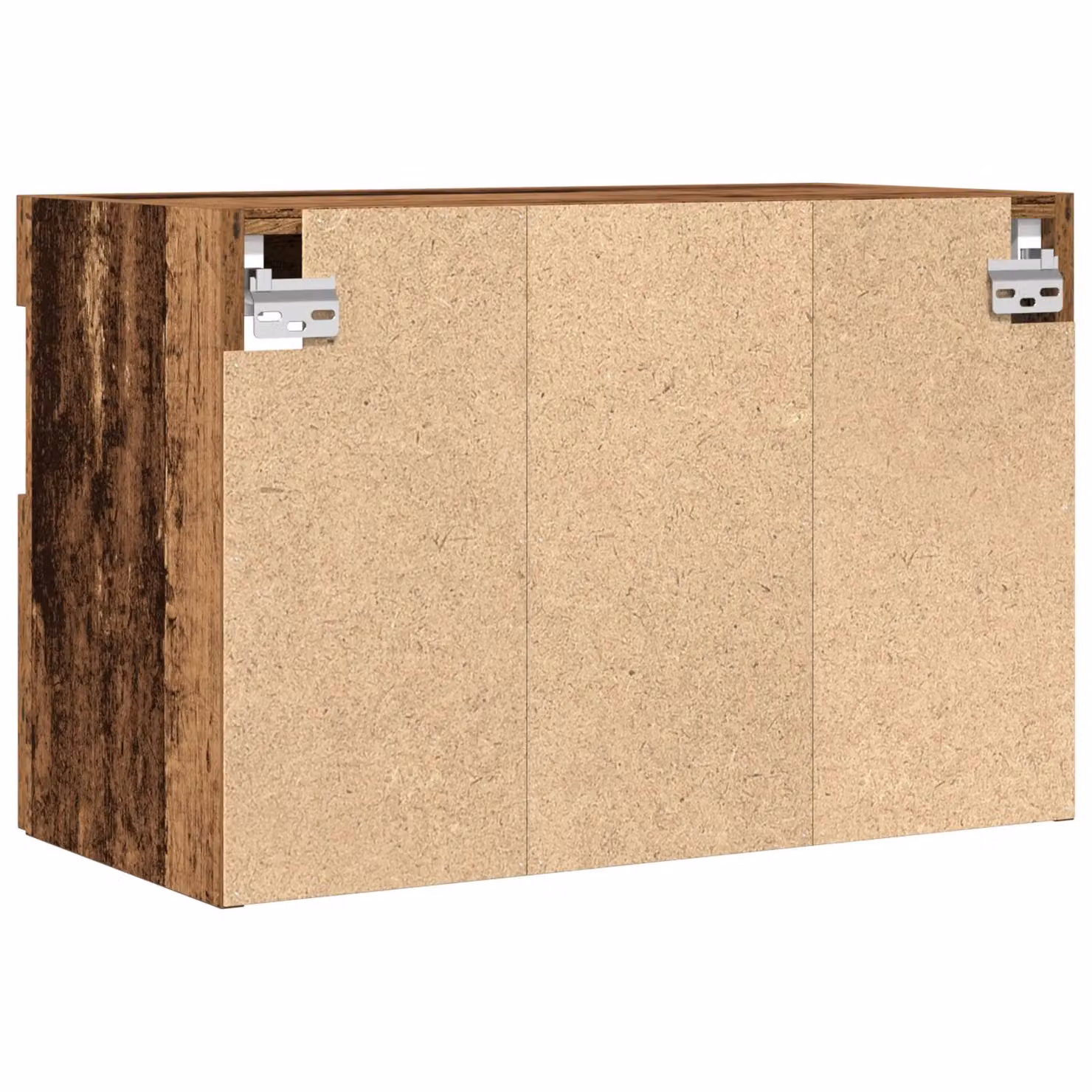 Berkfield Home Set of 2 Wall Mounted TV Cabinets with Integrated LED Lights in Brown Old Wood, W/D/H: 60 x 30 x 40 cm – 6