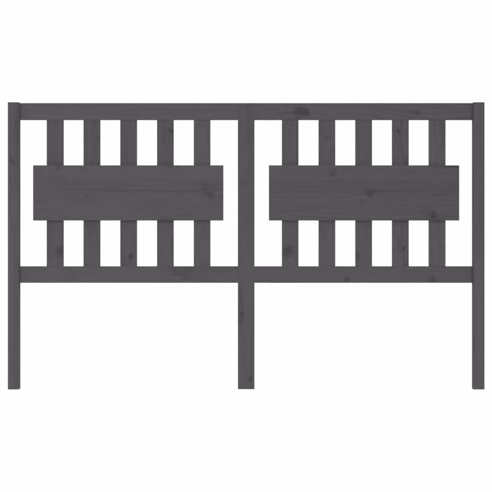 Berkfield Home Grey Rustic Solid Pine Wood Bed Headboard W: 165.5 cm, D: 4 cm, H: 100 cm – 3