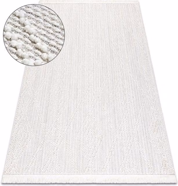 RugsX Nano Rug in White, W/D: 140 x 190 cm