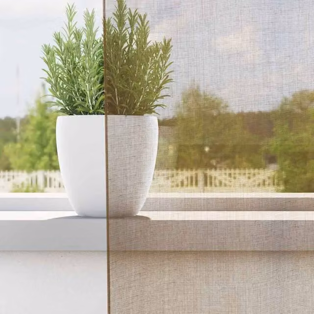 Berkfield Home Voile Eyelet Curtains, 2 Pack, Brown, Width: 140 cm, Height: 140 cm