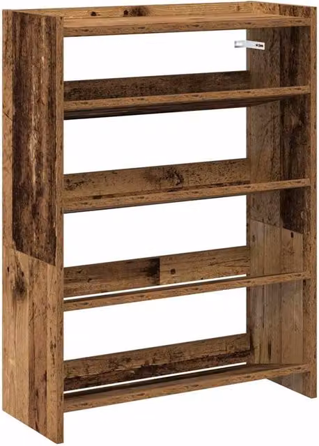 Berkfield Home Shoe Rack in Old Wood Brown, W/D/H: 60 x 25 x 81 cm – 1