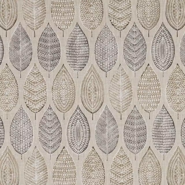iLiv Malabar Fabric Caribou Beige Cotton Graphic Nature Design