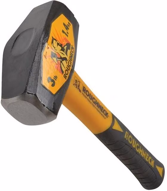 Roughneck Forged Steel Club Hammer with Fibreglass Handle in Black and Multicolour