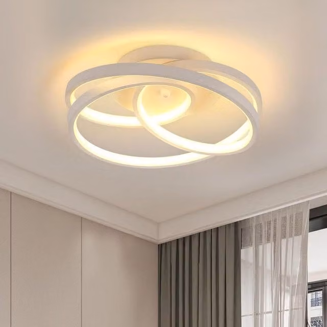 COMELY Modern LED Ceiling Light with Spiral Design in White and Warm White – 1