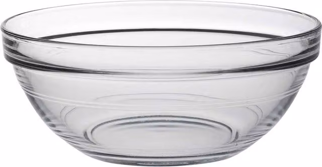 Duralex Lys Round Nesting Glass Food Bowl, Transparent, 17 cm – 1
