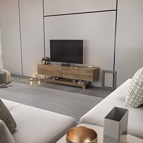 Decorotika Tera Modern TV Cabinet in Walnut, Width: 160 cm – 1