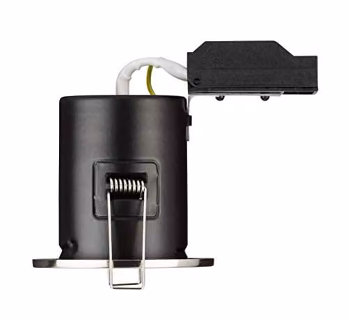 Netlighting Fixed GU10 Fire-Rated Recessed Downlight in Grey and Chrome, 35W, IP20, Dimmable – 1