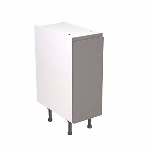 KITCHEN KIT Flatpack Base Cabinet with J-Pull Door in Dust Grey Matt, W/D/H: 30.0 x 57.0 x 87.0 cm