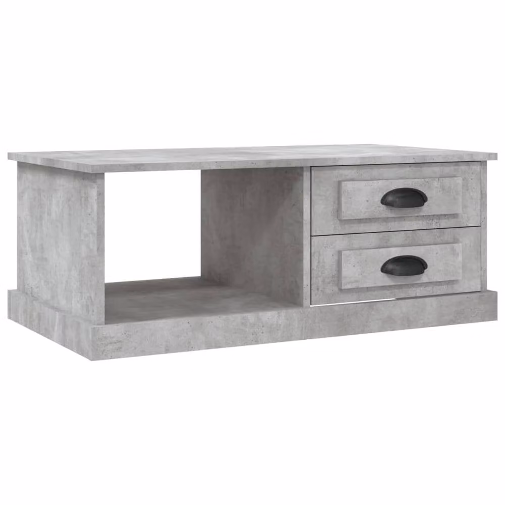 Berkfield Home Decorative Coffee Table in Concrete Grey, W: 90 cm, D: 50 cm, H: 35 cm – 2